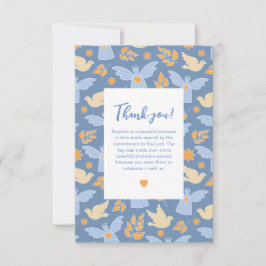 バプテスマ《キリスト教》洗礼式や命名式天使と鳩 サンキューカード