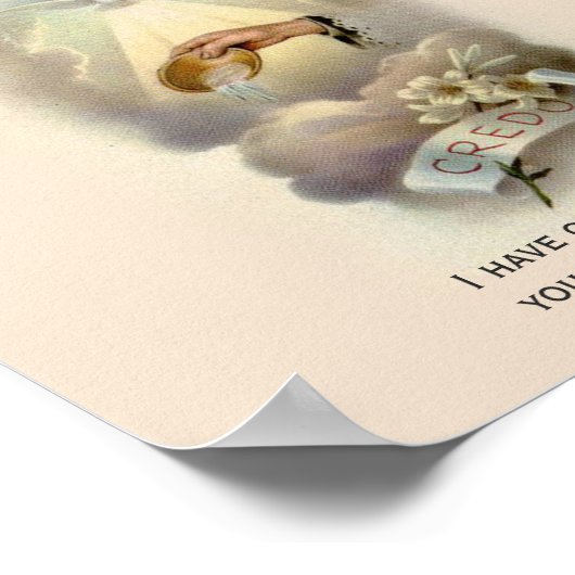 バプテスマ《キリスト教》洗礼式や命名式宗教歓迎 ポスター (角)