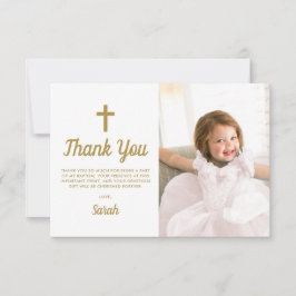 バプテスマ《キリスト教》洗礼式や命名式宗教的ピンクガール写真 サンキューカード