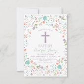 バプテスマ、《キリスト教》洗礼式や命名式招待状カスタマイズ- 招待状 (正面)
