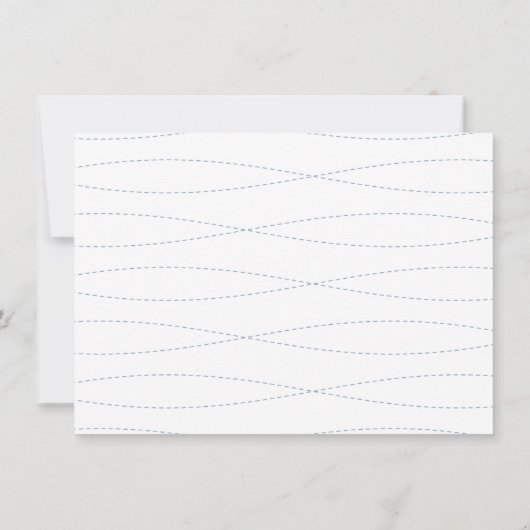 バプテスマ、《キリスト教》洗礼式や命名式招待状、青モダン色 招待状 (裏面)