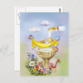 バプテスマ、《キリスト教》洗礼式や命名式招待 ポストカード (正面/裏面)