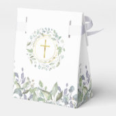 バプテスマ《キリスト教》洗礼式や命名式緑の葉 フェイバーボックス (裏面サイド)