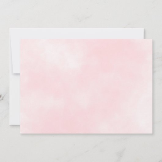 バプテスマ《キリスト教》洗礼式や命名式緑色写真ピンクウォーター色 サンキューカード (裏面)