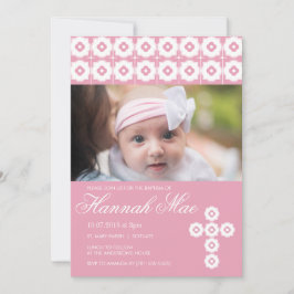 バプテスマ，《キリスト教》洗礼式や命名式，聖餐式招待状 – 少女 招待状