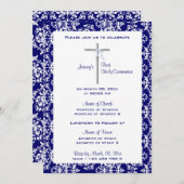 バプテスマ·コミュニオン確認《キリスト教》洗礼式や命名式 招待状 (正面/裏面)