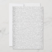 バプテスマ |ピンクとシルバーフェイクグリッター 招待状 (裏面)
