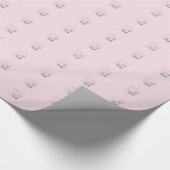 バプテスマ，ピンク，女の子，ラム ラッピングペーパー (コーナー)