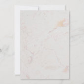 バプテスマ&ファースト誕生日フェイク金ゴールドクロス大理石 招待状 (裏面)