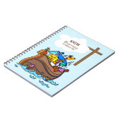 バプテスマ・ボーイ・ノアの箱舟、かわいい動物パーソナライズされた ノートブック (左側)