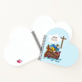 バプテスマ・ボーイ・ノアの箱舟、かわいい動物パーソナライズされた ノートブック