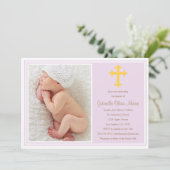 バプテスマ – ラベンダー |招待状 招待状 (スタンド正面)