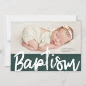 バプテスマ |写真シンプルモダンカスタムの マグネット招待状 (正面)