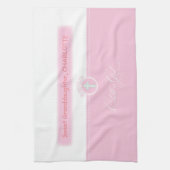 バプテスマ,名前をカスタムする,おめでとうピンクの子供o キッチンタオル (縦)