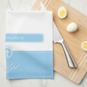 バプテスマ，名前をカスタムする，神の青い子 キッチンタオル (四つ折り)