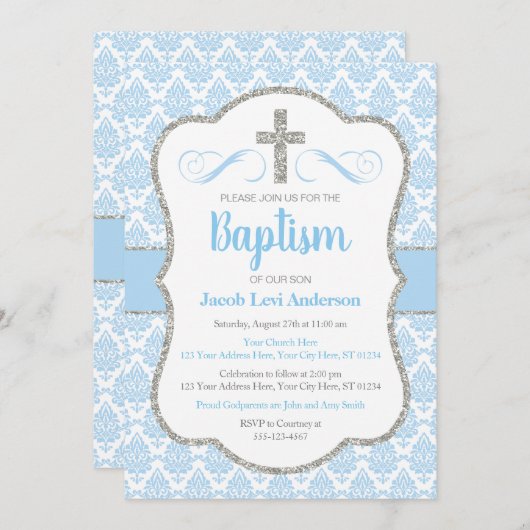 バプテスマ 招待状 (正面/裏面)