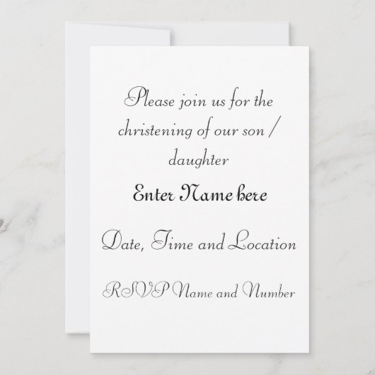 バプテスマ 招待状 (裏面)