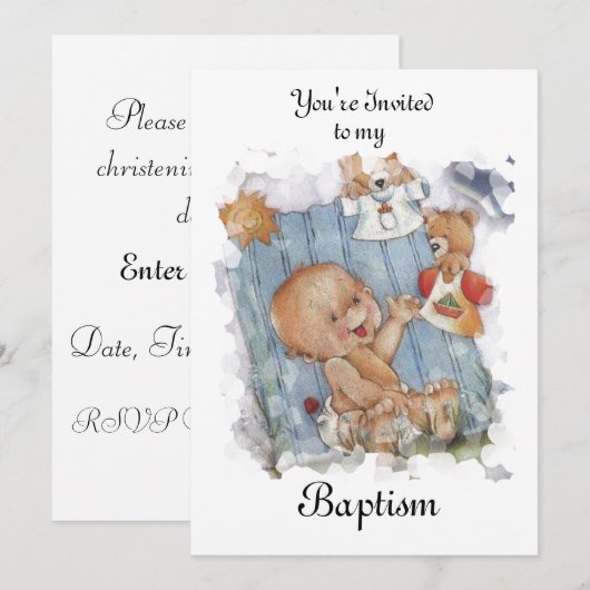 バプテスマ 招待状 (正面/裏面)