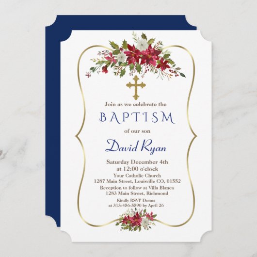 バプテスマ 招待状 (正面/裏面)