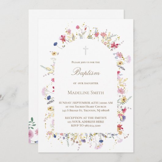 バプテスマ 招待状 (正面/裏面)