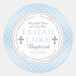 バプテスマ |男の子の永遠リングや輪 ラウンドシール