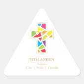 バプテスマ |第1コミュニオンアドレス/お気に入りステッカー 三角形シール (正面)