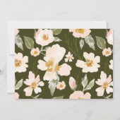 バプテスマ&誕生日の水カラー花模様写真 招待状 (裏面)