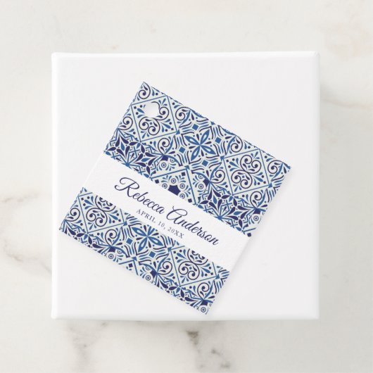 バプテスムブルーのタイル第一聖餐式 フェイバータグ (インサイチュ)