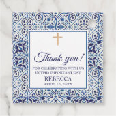 バプテスムブルーのタイル第一聖餐式 フェイバータグ (裏面)