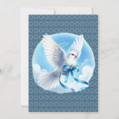 バプテスムブルーパーソナライズされた 招待状 (裏面)