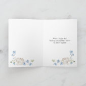 バプテスムブルーフローラ十字架 カード (内部)