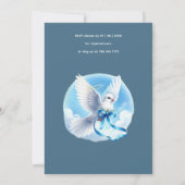 バプテスムブルーフローラ 招待状 (裏面)