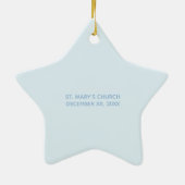 バプテスムブルーボーイラム、カスタマイズ可能 セラミックオーナメント (裏面)