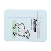 バプテスムブルーボーイラム、カスタマイズ可能 マグネット (横)