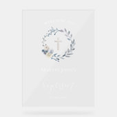 バプテスムブルーリース歓迎サイン アクリルサイン (正面)