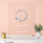 バプテスムブルーリース歓迎サイン アクリルサイン (ウェディング)