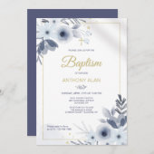 バプテスムブルー 招待状 (正面/裏面)
