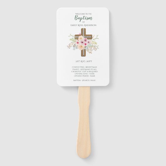 バプテスムプログラムファン – テンプレート分野 ハンドファン (正面)