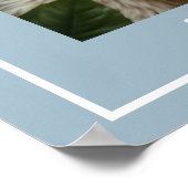 バプテスムホワイトクロスダスティブルー1フォトウェルカム ポスター (角)