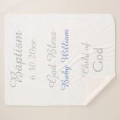 バプテスムボーイブルースターラトルミディアム シェルパブランケット (正面(横))