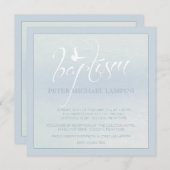 バプテスムワードウィズドーブブルー招待状 招待状 (正面/裏面)