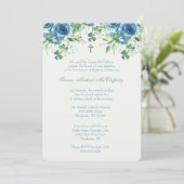 バプテスメアリーイエズブルーフローラシャームロック 招待状 (スタンド正面)