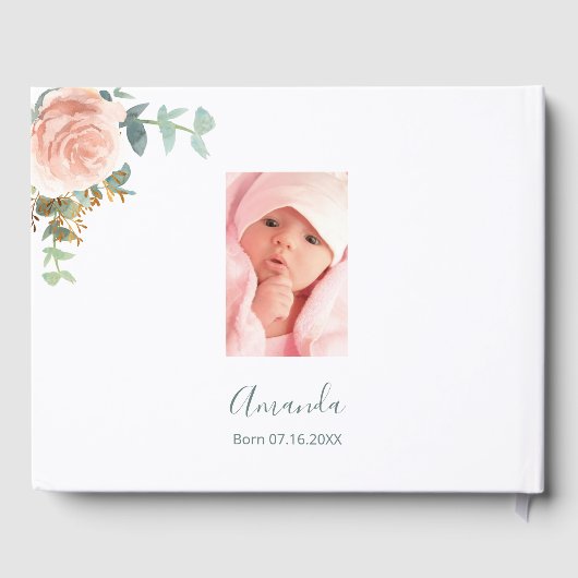 バプテスユーカリフローラ女の子カスタムの写真 ゲストブック (裏面)