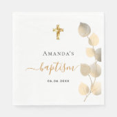 バプテスユーカリプタス黄金の名前 スタンダードランチョンナプキン (正面)