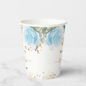 バプテスユーカリプトゥスライトブルー男の赤ちゃんフローラ 紙コップ (右)