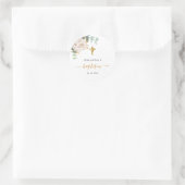 バプテスユーカリ緑のフローラ金ゴールドクロス ラウンドシール (バッグ)