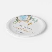 バプテスユーカリ緑の青いフローラ少年 ペーパープレート (アングル)