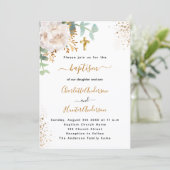 バプテスユーカリ緑バラ金ゴールドフローラ 招待状 (スタンド正面)