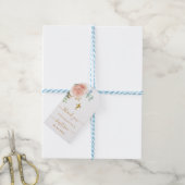 バプテスユーカリ赤面ピンク感謝していガールユー ギフトタグ (より糸付き)