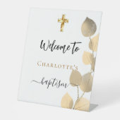 バプテスユーカリ黄金の歓迎 台座サイン (正面)